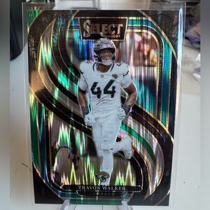 2024 Travon Walker Green and Black Shock Panini Select Prizm Mint condition